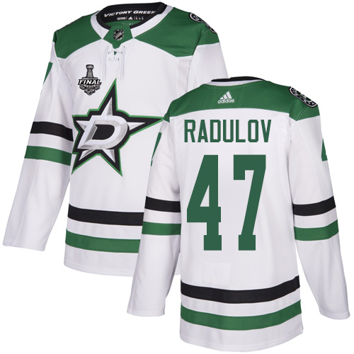Adidas Men Dallas Stars #47 Alexander Radulov White Road Authentic 2020 Stanley Cup Final Stitched NHL Jersey